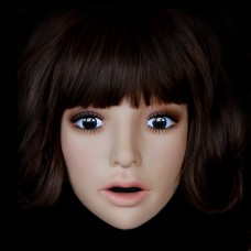 (SH-16) crossdress masquerade cosplay realistic female/girl silicone half face mask/props fixed with string crossdresser doll